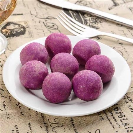 千点紫薯豌豆球千味央厨油炸即食点心油炸零食甜品糕点冷冻小吃
