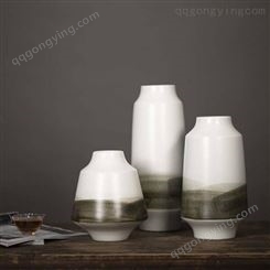 陶瓷花瓶新中式三件套装饰品 现代客厅玄关台面简约插花摆件