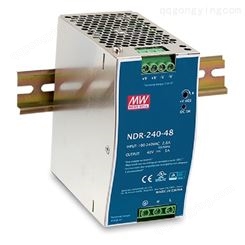 导轨安装型MW明纬开关电源NDR-240-48型号说明参数价格