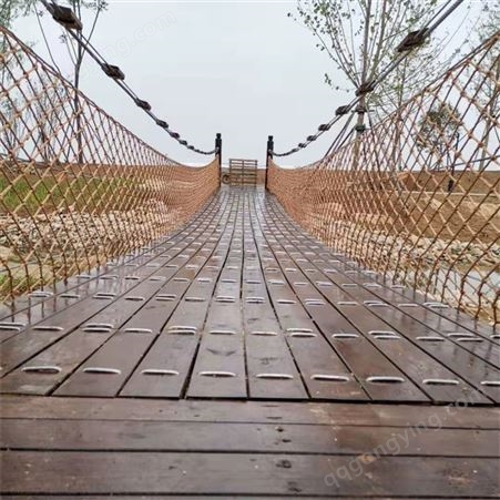 吊桥索桥 美亚景观能源 木桥设计组装 造型美观 结实牢固
