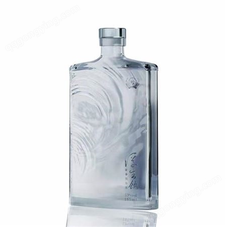 定制透明玻璃瓶 密封带盖水晶白酒瓶 空酒瓶一斤装