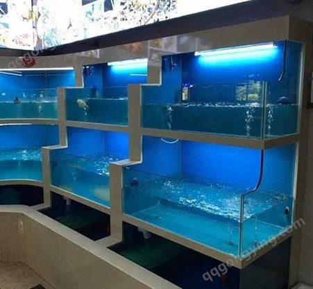 海鲜鱼缸定制 衡阳饭店水产养殖缸 超市商用海鲜池销售