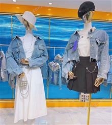 韩国东大门新款重工牛仔外套女品牌女装折扣宽松短款BF风夹克批发