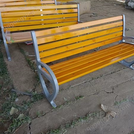 户外不锈钢公园椅广场小区景区休闲靠背长椅防腐实木塑木长凳子