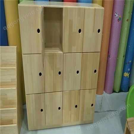 幼儿园木质组合玩具收纳柜早教儿童储物柜教具书包柜加工定制