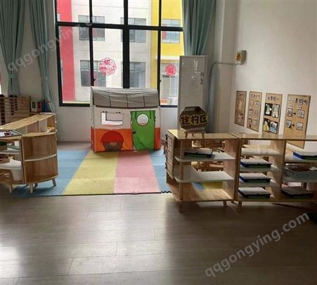 弗莱教儿童玩具柜 实木书柜收纳置物 幼儿园柜子