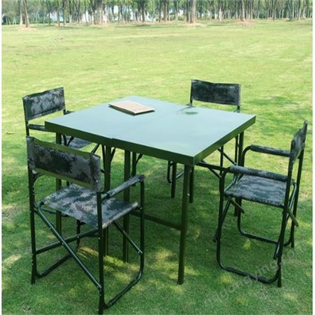 野营折叠桌椅 单人户外折叠多功能椅 04型会议折叠作业桌椅