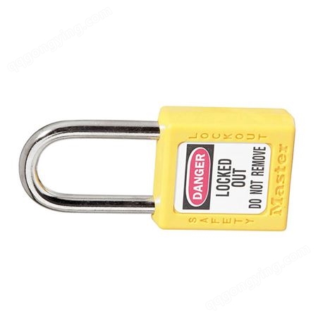 玛斯特Masterlock进口安全挂锁 不同花钥匙 上锁挂牌锁具 410YLW