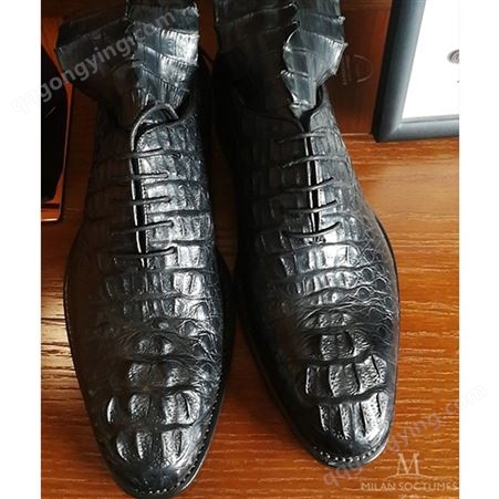 手工皮鞋定制 鳄鱼皮 男士商务皮质单鞋英伦 预约上门