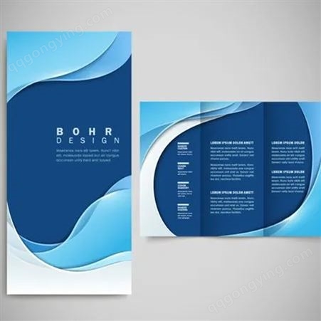三折页印刷定制 企业宣传用 彩色宣传册制作 对折页平面设计