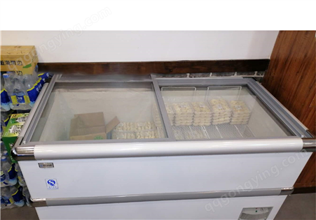 雪立方 SD-358A 岛柜卧式商用2米玻璃展示冷冻冰柜超市大容量冷藏
