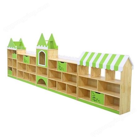 柳州定制幼儿园配套设备 儿童木质区角组合柜儿童学习课桌椅