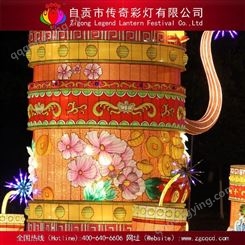 春节传统户外装饰花灯展 丝绸主题类彩灯红灯笼制作宫灯
