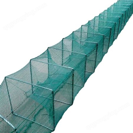 10-25米大型专业折叠捕鱼笼只进不出渔网虾笼鱼网加厚龙虾地网笼