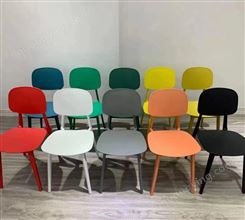 靠背椅阅览椅 餐桌椅 彩色塑料椅子 支持定制 厂家直发 亚飞