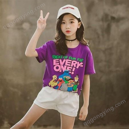 越也童装 网红直播品牌货源 男女儿童夏装混批 广州工厂直销