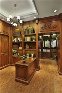 新中式实木衣柜 三四五六门组合 木质衣橱简约经济型 全屋定制