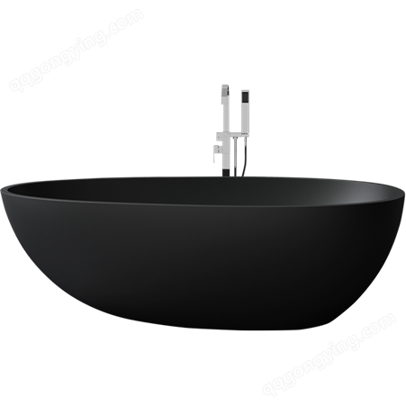 人造石浴缸家用成人情侣迷你浴缸小户型独立式卫浴盆 WB8802黑色