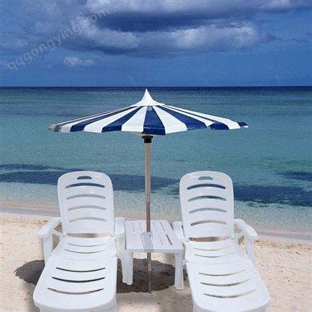2311型进口PP塑料躺椅 别墅加厚沙滩椅 中老年休闲躺床 海阳牌