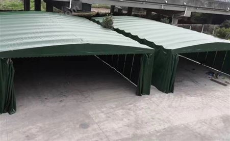 大型移动Q235镀锌钢管推拉帐篷 户外折叠雨棚 活动收缩遮阳棚子 伸缩式防疫停车篷
