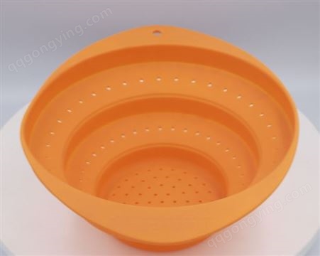 现模大号食品级可折叠硅胶滤水篮厨房用洗菜篮水果篮滤水架过滤器