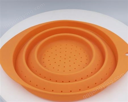 现模大号食品级可折叠硅胶滤水篮厨房用洗菜篮水果篮滤水架过滤器