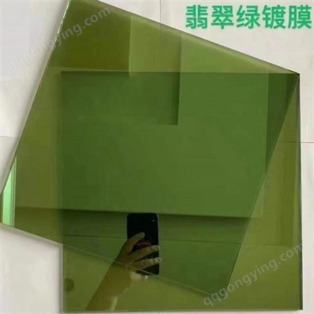桂林8mmF绿镀膜钢化玻璃