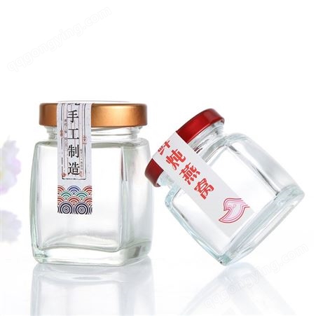 鲜炖燕窝玻璃瓶 零食带盖果酱瓶 玻璃密封罐 便携分装瓶