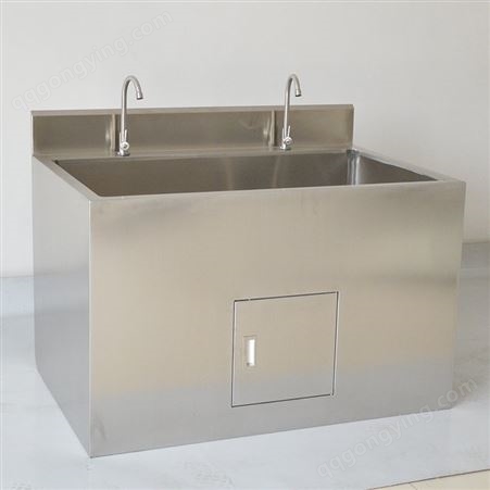 整体不锈钢水池自动化工厂清洗池双槽脚踏式洗手池支持设计定制