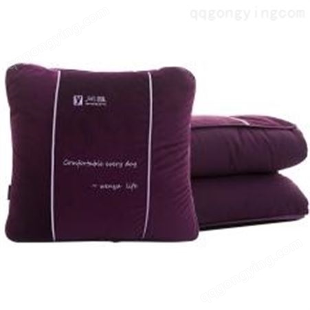 红素沙发靠垫被办公室空调被午睡靠枕抱免费设计logo