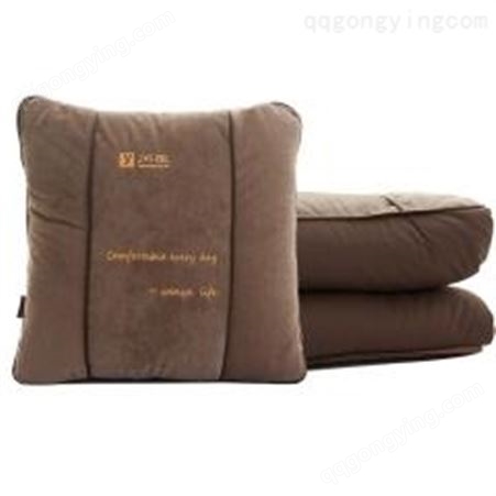 红素沙发靠垫被办公室空调被午睡靠枕抱免费设计logo
