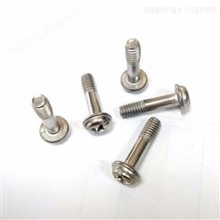304不锈钢带垫半牙螺钉十字圆头机丝螺丝电器防盗螺丝厂家